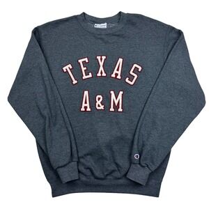 Champion Texas A&M College Crewneck Sweatshirt Dark Gray Adult Size M